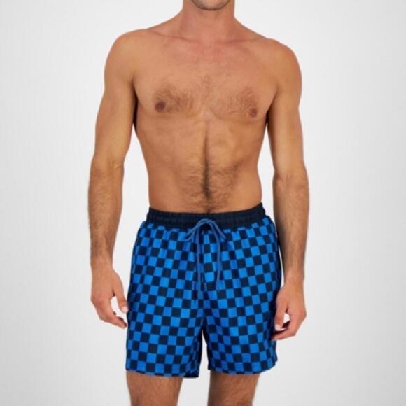 I.N.C. INTERNATIONAL CONCEPTS
INC Men's Zane Checkerboard 5" Swim Trunks, blue - Picture 1 of 7